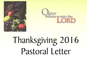2016 Thanksgiving Pastoral