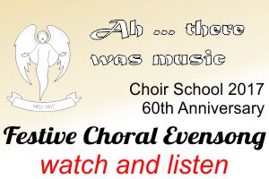 Ah … there was music – choir school evensong on July 9th