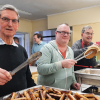 Many contributions to the pancake supper